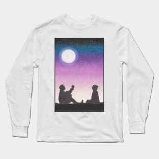 Beautiful Purple Night Sky Long Sleeve T-Shirt